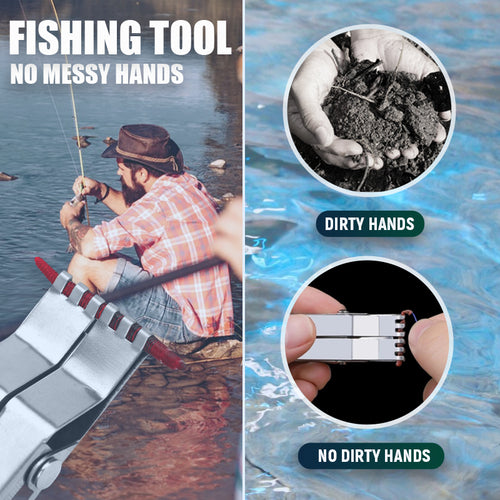 Earthworm Clip Fishing Tool No Messy Hands